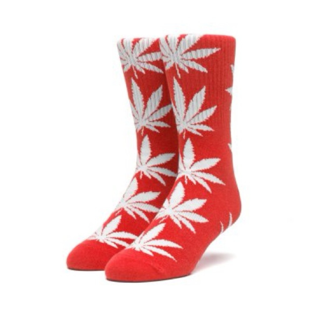 HUF SET Plantlife Weed Crew Sock - Wisconsin Badgers Red/White